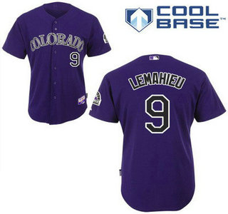Men's Colorado Rockies #9 DJ LeMahieu Purple Jersey
