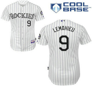 Men's Colorado Rockies #9 DJ LeMahieu White Jersey