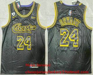 Men's Crenshaw #24 Kobe Bryant  Black NEW 2021 Nike City Edition Wish and Heart Stitched Jersey