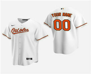 Men's Custom Baltimore Orioles 2020 White Home Replica Jersey