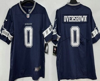 Men's Dallas Cowboys #0 DeMarvion Overshown Limited Navy Vapor Jersey