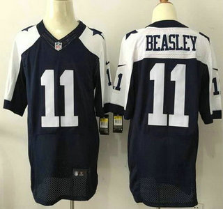 Men's Dallas Cowboys #11 Cole Beasley Navy Blue Thanksgiving Alternate NFL Nike Elite Jersey