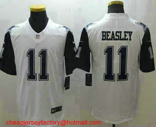 Men's Dallas Cowboys #11 Cole Beasley White 2016 Color Rush Stitched NFL Nike Limited Jersey