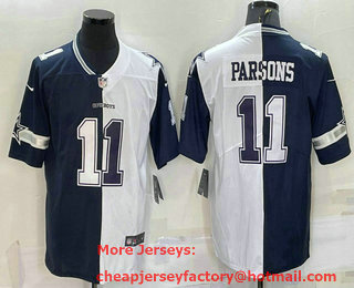 Men's Dallas Cowboys #11 Micah Parsons Blue White Two Tone 2021 Vapor Untouchable Stitched NFL Nike Limited Jersey