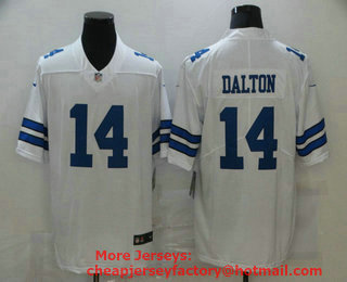 Men's Dallas Cowboys #14 Andy Dalton White 2020 NEW Vapor Untouchable Stitched NFL Nike Limited Jersey