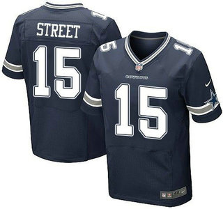Men's Dallas Cowboys #15 Devin Street Navy Blue Retired Player NFL Nike Elite Jersey