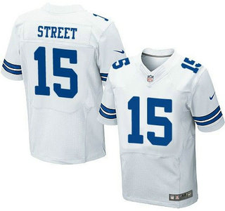 Men's Dallas Cowboys #15 Devin Street White Retired Player NFL Nike Elite Jersey