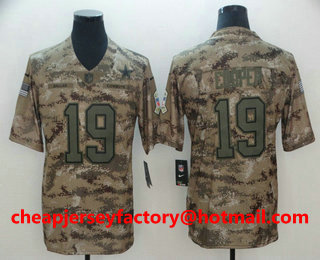 Men's Dallas Cowboys #19 Amari Cooper 2018 Camo Salute to Service Stitched NFL Nike Limited Jersey