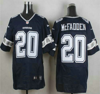 Men's Dallas Cowboys #20 Darren McFadden Navy Blue Team Color NFL Nike Elite Jersey