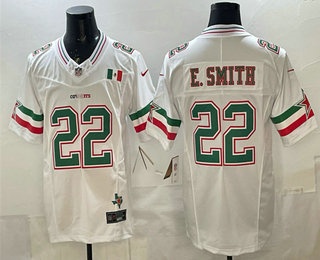 Men's Dallas Cowboys #22 Emmitt Smith Limited White Mexico Fashion FUSE Vapor Jersey