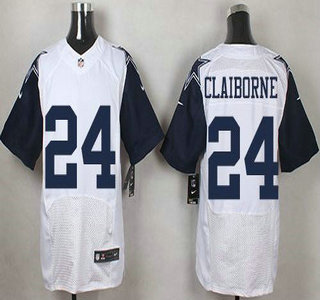Men's Dallas Cowboys #24 Morris Claiborne Nike White Color Rush 2015 NFL Elite Jersey