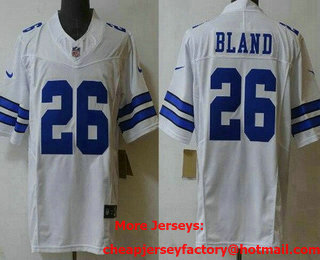 Men's Dallas Cowboys #26 DaRon Bland Limited White FUSE Vapor Jersey