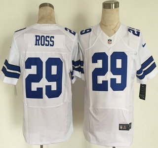 Men's Dallas Cowboys #29 Joel Ross Nike White Elite Jersey