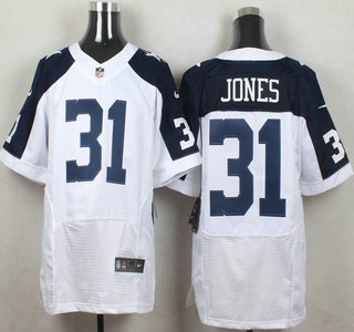 Men's Dallas Cowboys #31 Byron Jones White Thanksgiving Alternate NFL Nike Elite Jersey