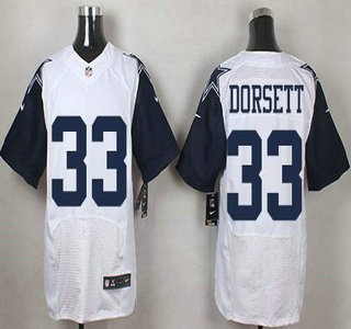Men's Dallas Cowboys #33 Tony Dorsett Nike White Color Rush 2015 NFL Elite Jersey