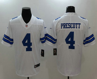 Men's Dallas Cowboys #4 Dak Prescott White 2017 Vapor Untouchable Stitched NFL Nike Limited Jersey
