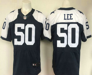 Men's Dallas Cowboys #50 Sean Lee Navy Blue Thanksgiving Alternate NFL Nike Elite Jersey
