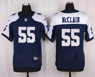 Men's Dallas Cowboys #55 Rolando McClain Navy Blue Thanksgiving Alternate NFL Nike Elite Jersey