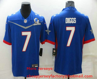 Men's Dallas Cowboys #7 Trevon Diggs Blue 2022 Pro Bowl Vapor Untouchable Stitched Limited Jersey