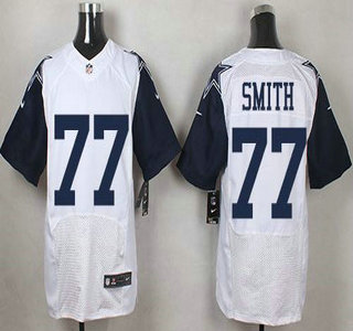 Men's Dallas Cowboys #77 Tyron Smith Nike White Color Rush 2015 NFL Elite Jersey