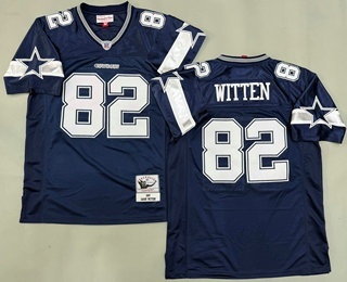 Men's Dallas Cowboys #82 Jason Witten Navy 2007 Throwback Jersey