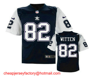 Men's Dallas Cowboys #82 Jason Witten Navy Blue Throwback Stitched NFL Nike Elite Jersey