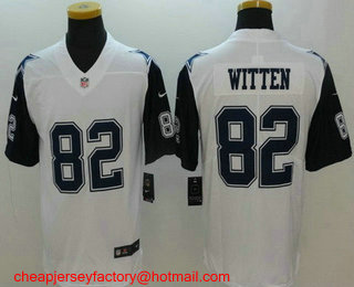 Men's Dallas Cowboys #82 Jason Witten White 2016 Color Rush Stitched NFL Nike Limited Jersey