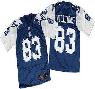 Men's Dallas Cowboys #83 Terrance Williams Navy Blue White Throwback Nike Elite Jersey