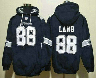 Men's Dallas Cowboys #88 CeeDee Lamb Navy Ageless Must Have Lace Up Pullover Hoodie