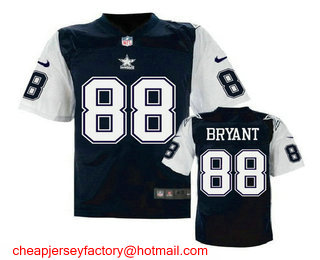 Men's Dallas Cowboys #88 Dez Bryant Navy Blue Throwback Stitched NFL Nike Elite Jersey