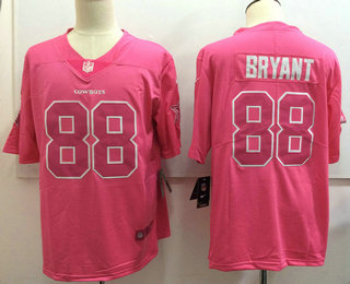 Men's Dallas Cowboys #88 Dez Bryant Pink Fashion 2017 Rush NFL Nike Limited Jersey