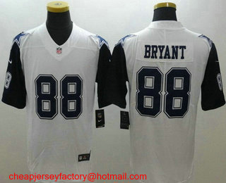 Men's Dallas Cowboys #88 Dez Bryant White 2016 Color Rush Stitched NFL Nike Limited Jersey