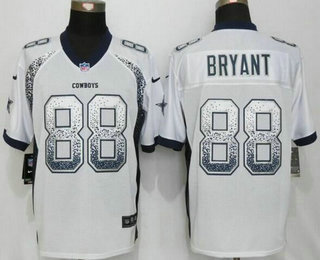 Men's Dallas Cowboys #88 Dez Bryant White Drift Fashion NFL Nike Elite Jersey
