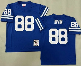 Men's Dallas Cowboys #88 Michael Irvin Blue 1992 Throwback Jersey