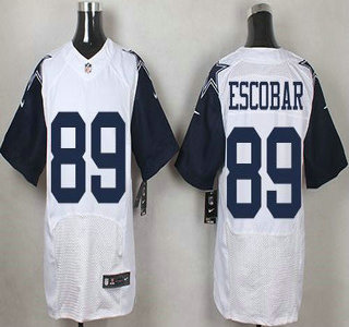 Men's Dallas Cowboys #89 Gavin Escobar Nike White Color Rush 2015 NFL Elite Jersey