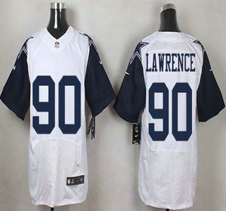 Men's Dallas Cowboys #90 Demarcus Lawrence Nike White Color Rush 2015 NFL Elite Jersey