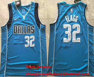Men's Dallas Mavericks #32 Cooper Flagg Blue Swingman Stitched Jersey