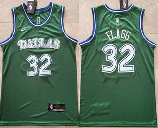 Men's Dallas Mavericks #32 Cooper Flagg Green Classic Swingman Jersey