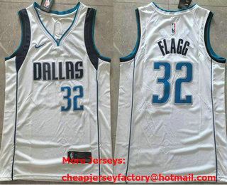 Men's Dallas Mavericks #32 Cooper Flagg White Swingman Jersey