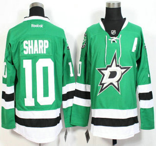 Men's Dallas Stars #10 Patrick Sharp Green Jersey