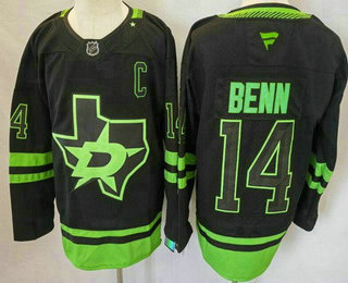 Men's Dallas Stars #14 Jamie Benn Black Alternate Authentic Jersey