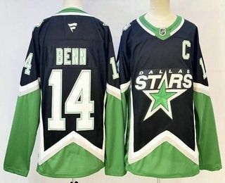Men's Dallas Stars #14 Jamie Benn Black Authentic Jersey