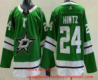 Men's Dallas Stars #24 Roope Hintz Green Authentic Jersey