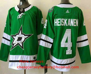 Men's Dallas Stars #4 Miro Heiskanen Green Stitched NHL Jersey