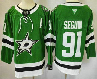 Men's Dallas Stars #91 Tyler Seguin Green Authentic Jersey