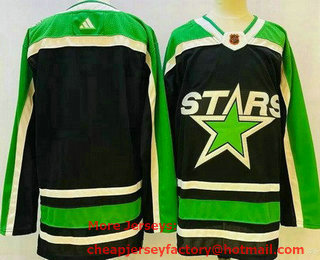 Men's Dallas Stars Blank Black 2022 Reverse Retro Authentic Jersey