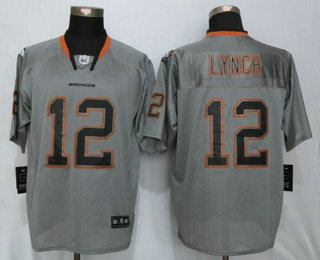 Men's Denver Broncos #12 Paxton Lynch Lights Out Gray NFL Nike Elite Jersey