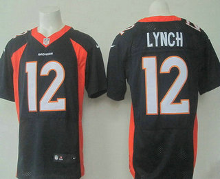 Men's Denver Broncos #12 Paxton Lynch Navy Blue Alternate NFL Nike Elite Jersey