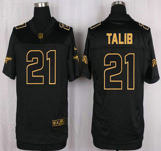 Men's Denver Broncos #21 Aqib Talib 2016 Pro Line Black Gold Collection Jersey