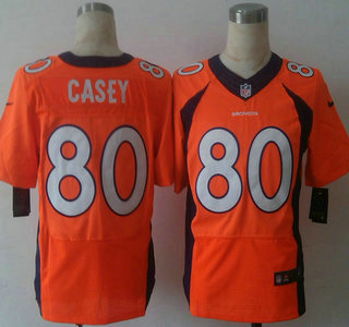Men's Denver Broncos #80 James Casey 2013 Nike Orange Elite Jersey